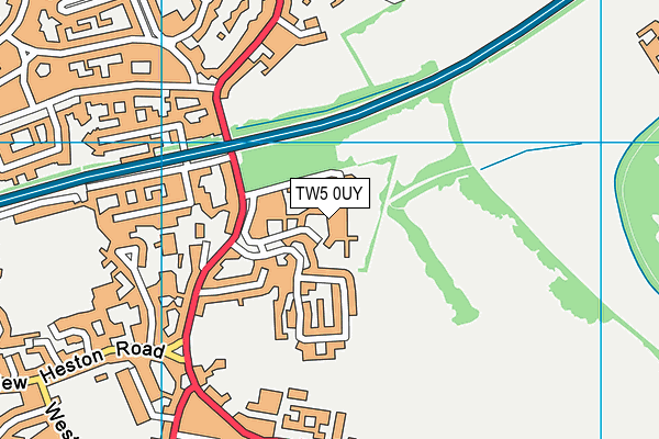 TW5 0UY map - OS VectorMap District (Ordnance Survey)