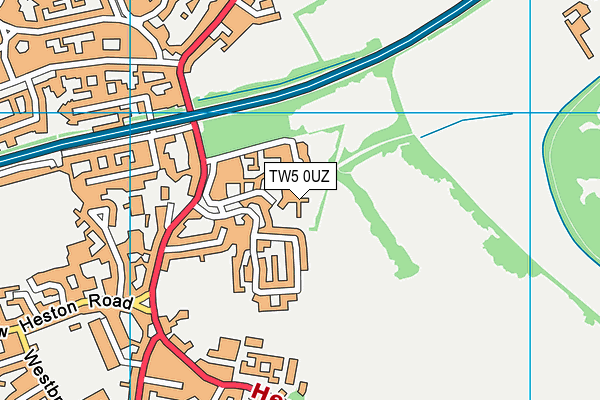 TW5 0UZ map - OS VectorMap District (Ordnance Survey)