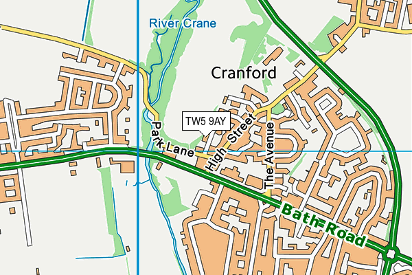 TW5 9AY map - OS VectorMap District (Ordnance Survey)