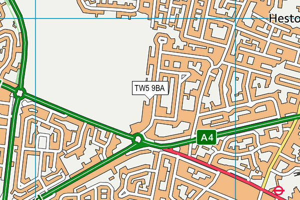 TW5 9BA map - OS VectorMap District (Ordnance Survey)
