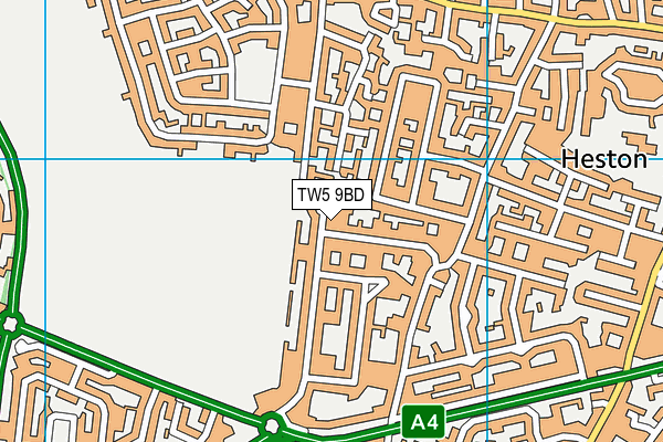 TW5 9BD map - OS VectorMap District (Ordnance Survey)