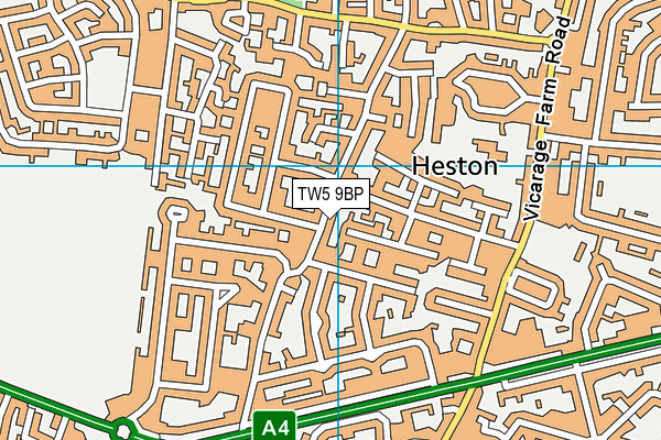 TW5 9BP map - OS VectorMap District (Ordnance Survey)