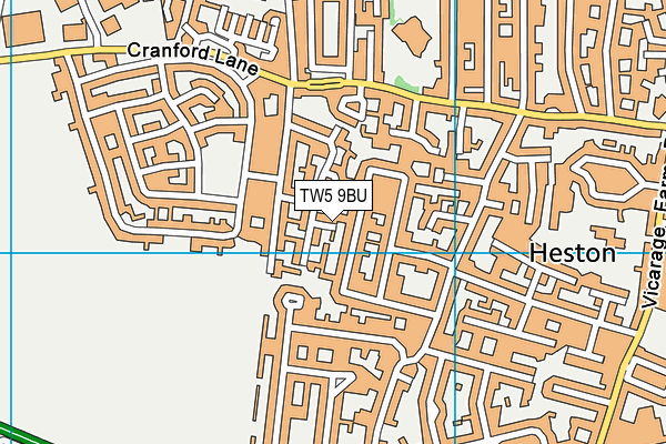 TW5 9BU map - OS VectorMap District (Ordnance Survey)