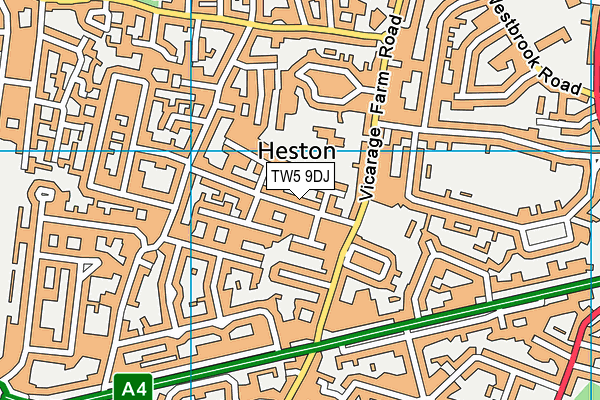 TW5 9DJ map - OS VectorMap District (Ordnance Survey)