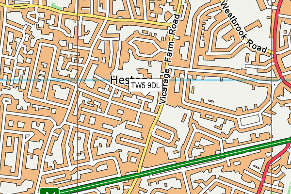 TW5 9DL map - OS VectorMap District (Ordnance Survey)