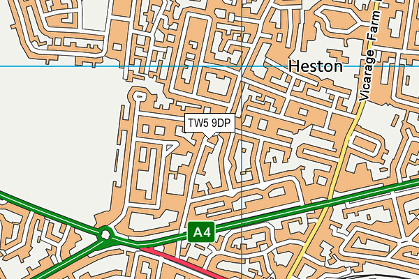 TW5 9DP map - OS VectorMap District (Ordnance Survey)