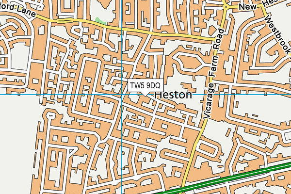 TW5 9DQ map - OS VectorMap District (Ordnance Survey)