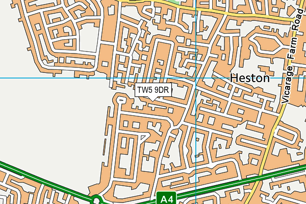 TW5 9DR map - OS VectorMap District (Ordnance Survey)