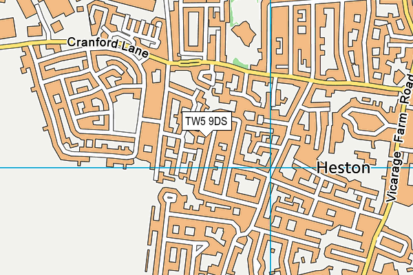TW5 9DS map - OS VectorMap District (Ordnance Survey)