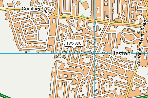 TW5 9DU map - OS VectorMap District (Ordnance Survey)