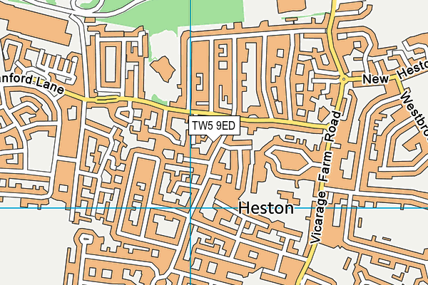 TW5 9ED map - OS VectorMap District (Ordnance Survey)