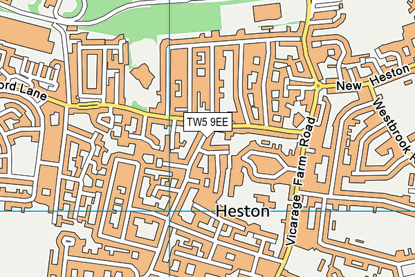 TW5 9EE map - OS VectorMap District (Ordnance Survey)