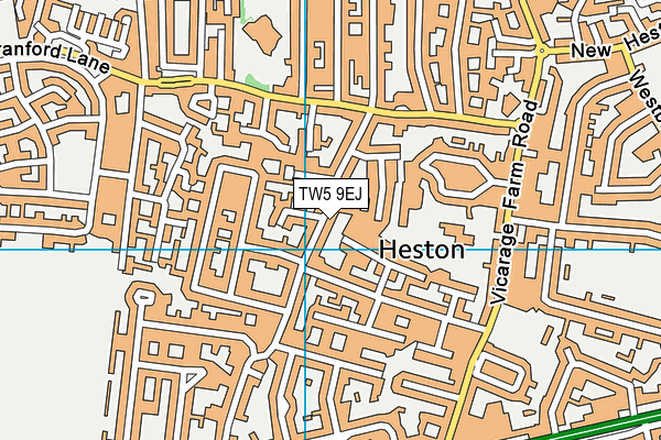 TW5 9EJ map - OS VectorMap District (Ordnance Survey)