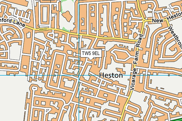 TW5 9EL map - OS VectorMap District (Ordnance Survey)
