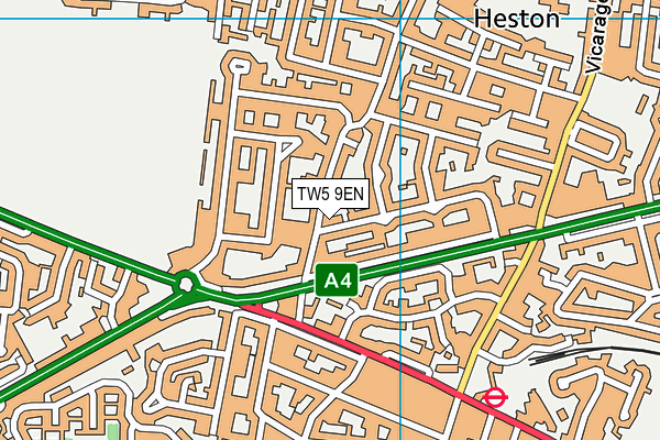 TW5 9EN map - OS VectorMap District (Ordnance Survey)