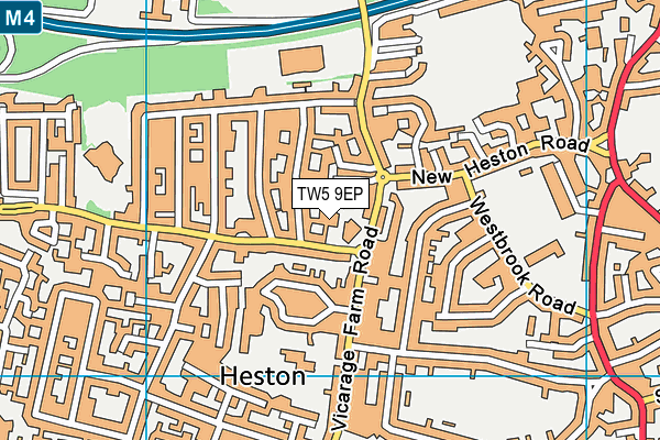 TW5 9EP map - OS VectorMap District (Ordnance Survey)