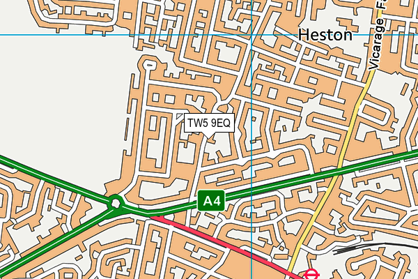 TW5 9EQ map - OS VectorMap District (Ordnance Survey)