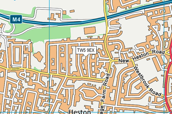 TW5 9EX map - OS VectorMap District (Ordnance Survey)