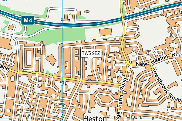 TW5 9EZ map - OS VectorMap District (Ordnance Survey)