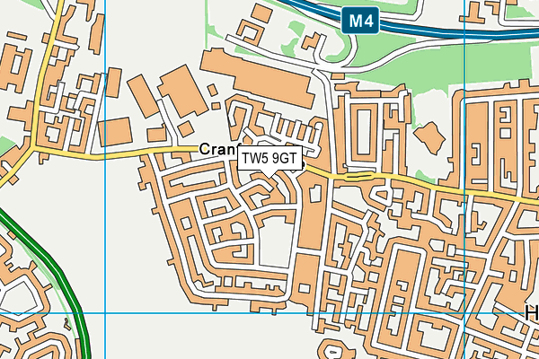 TW5 9GT map - OS VectorMap District (Ordnance Survey)