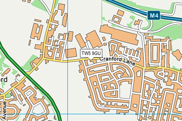 TW5 9GU map - OS VectorMap District (Ordnance Survey)