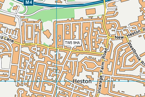 TW5 9HA map - OS VectorMap District (Ordnance Survey)