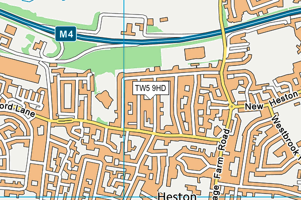 TW5 9HD map - OS VectorMap District (Ordnance Survey)