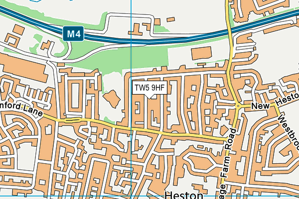 TW5 9HF map - OS VectorMap District (Ordnance Survey)