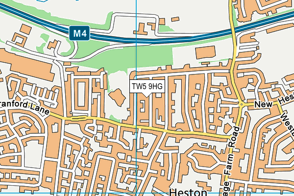 TW5 9HG map - OS VectorMap District (Ordnance Survey)