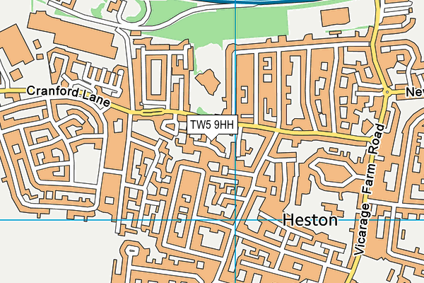 TW5 9HH map - OS VectorMap District (Ordnance Survey)