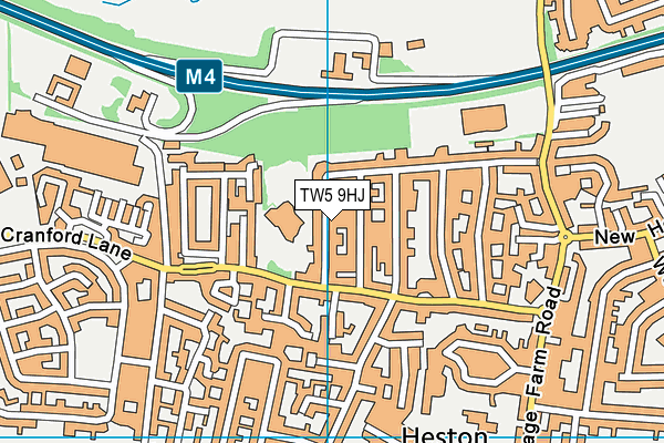 TW5 9HJ map - OS VectorMap District (Ordnance Survey)