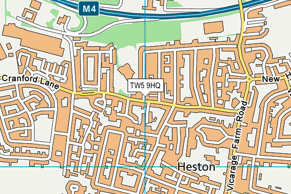 TW5 9HQ map - OS VectorMap District (Ordnance Survey)