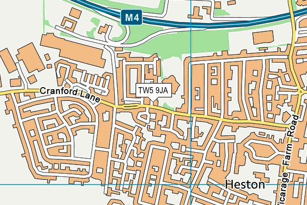 TW5 9JA map - OS VectorMap District (Ordnance Survey)