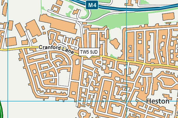 TW5 9JD map - OS VectorMap District (Ordnance Survey)