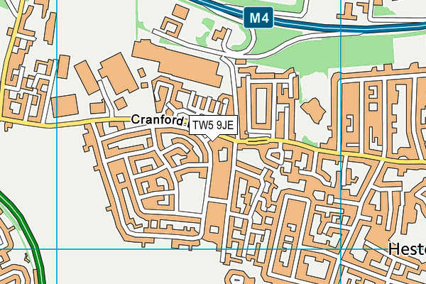 TW5 9JE map - OS VectorMap District (Ordnance Survey)