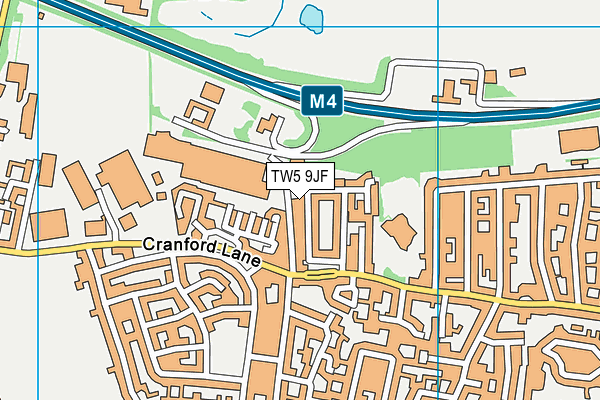 TW5 9JF map - OS VectorMap District (Ordnance Survey)