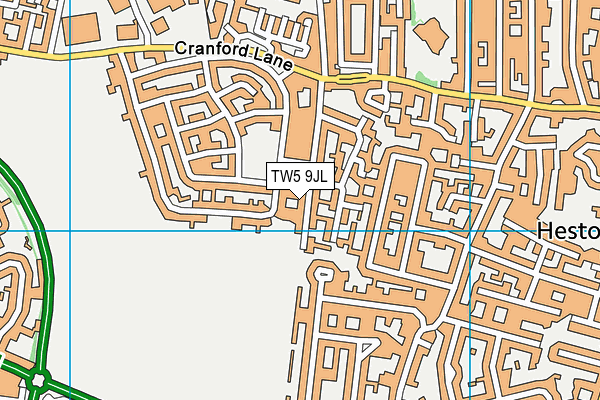 TW5 9JL map - OS VectorMap District (Ordnance Survey)