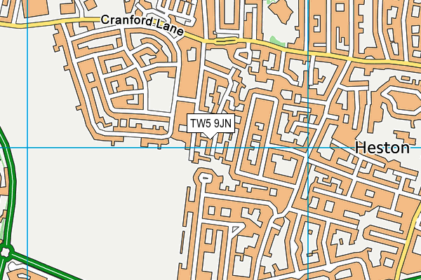TW5 9JN map - OS VectorMap District (Ordnance Survey)