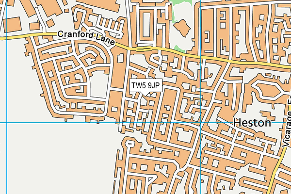 TW5 9JP map - OS VectorMap District (Ordnance Survey)