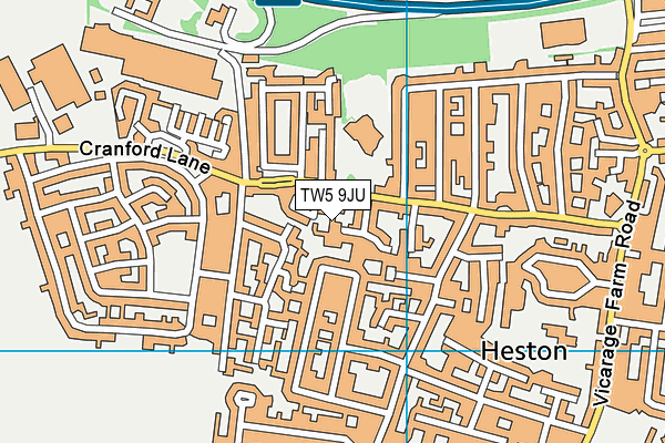 TW5 9JU map - OS VectorMap District (Ordnance Survey)