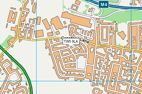 TW5 9LA map - OS VectorMap District (Ordnance Survey)
