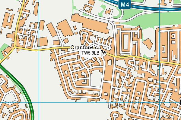 TW5 9LB map - OS VectorMap District (Ordnance Survey)
