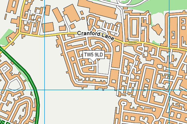 TW5 9LD map - OS VectorMap District (Ordnance Survey)