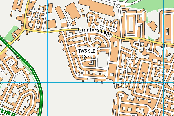 TW5 9LE map - OS VectorMap District (Ordnance Survey)