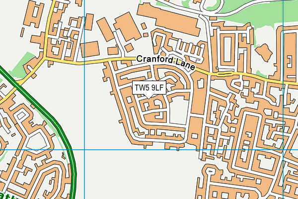TW5 9LF map - OS VectorMap District (Ordnance Survey)