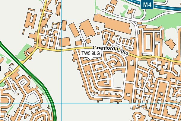 TW5 9LG map - OS VectorMap District (Ordnance Survey)