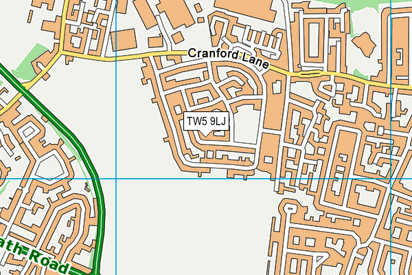 TW5 9LJ map - OS VectorMap District (Ordnance Survey)