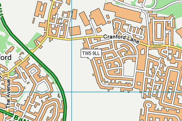 TW5 9LL map - OS VectorMap District (Ordnance Survey)
