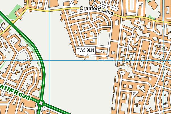 TW5 9LN map - OS VectorMap District (Ordnance Survey)