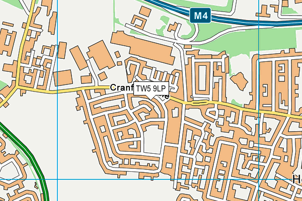 TW5 9LP map - OS VectorMap District (Ordnance Survey)